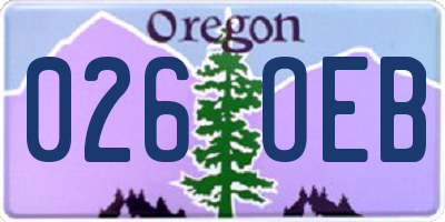 OR license plate 026OEB