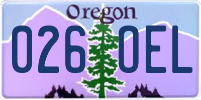 OR license plate 026OEL