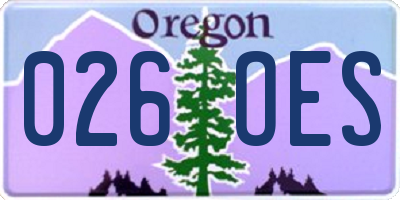 OR license plate 026OES