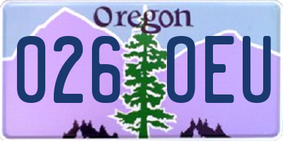 OR license plate 026OEU