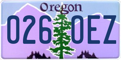 OR license plate 026OEZ