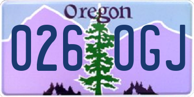 OR license plate 026OGJ