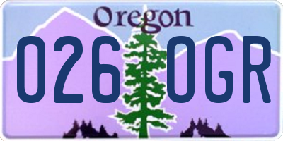 OR license plate 026OGR