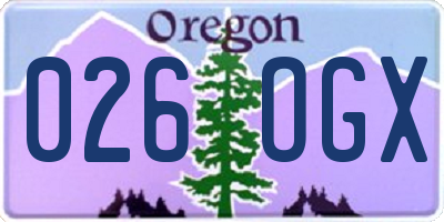 OR license plate 026OGX
