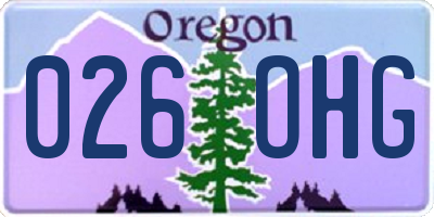 OR license plate 026OHG