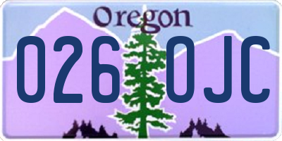 OR license plate 026OJC