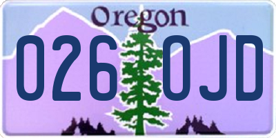 OR license plate 026OJD
