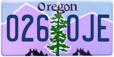 OR license plate 026OJE