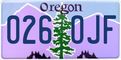 OR license plate 026OJF