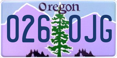 OR license plate 026OJG