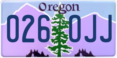 OR license plate 026OJJ