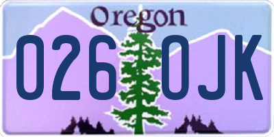 OR license plate 026OJK