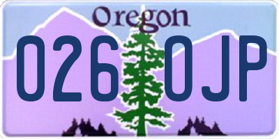 OR license plate 026OJP