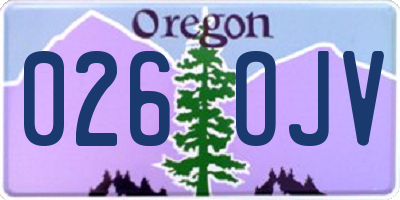 OR license plate 026OJV