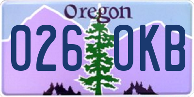 OR license plate 026OKB