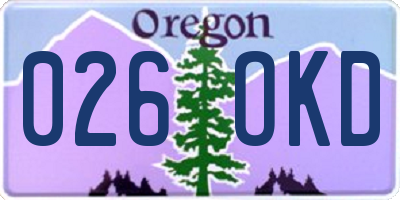 OR license plate 026OKD