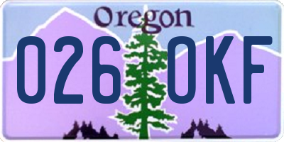 OR license plate 026OKF