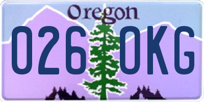 OR license plate 026OKG