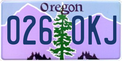 OR license plate 026OKJ