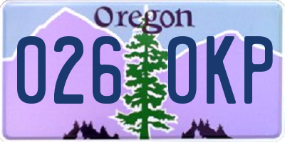 OR license plate 026OKP
