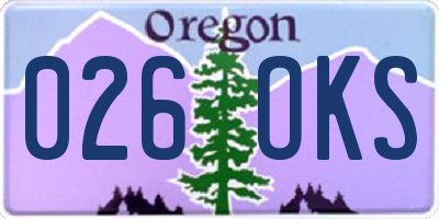 OR license plate 026OKS