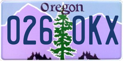 OR license plate 026OKX
