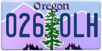 OR license plate 026OLH