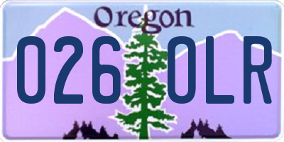 OR license plate 026OLR