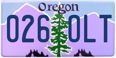 OR license plate 026OLT