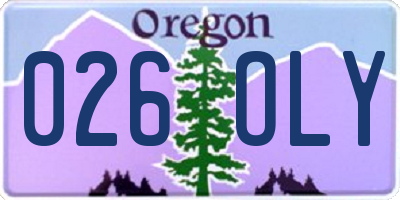 OR license plate 026OLY