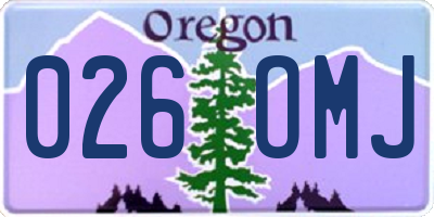 OR license plate 026OMJ