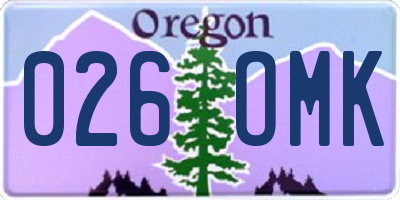 OR license plate 026OMK