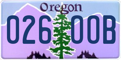 OR license plate 026OOB