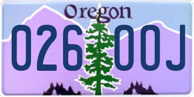 OR license plate 026OOJ