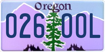 OR license plate 026OOL