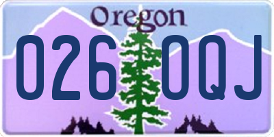 OR license plate 026OQJ