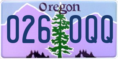 OR license plate 026OQQ