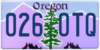 OR license plate 026OTQ