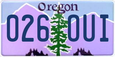 OR license plate 026OUI