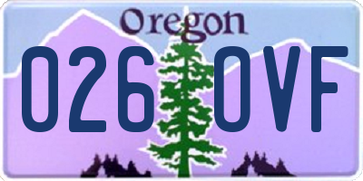 OR license plate 026OVF