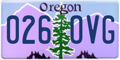OR license plate 026OVG