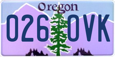 OR license plate 026OVK