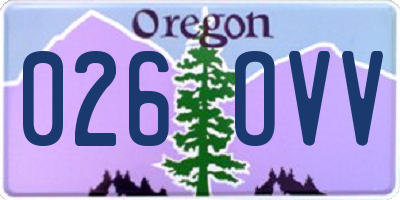 OR license plate 026OVV