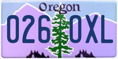 OR license plate 026OXL