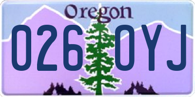 OR license plate 026OYJ