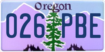 OR license plate 026PBE