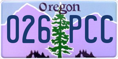OR license plate 026PCC