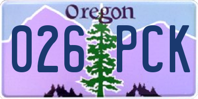 OR license plate 026PCK