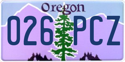 OR license plate 026PCZ
