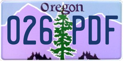 OR license plate 026PDF